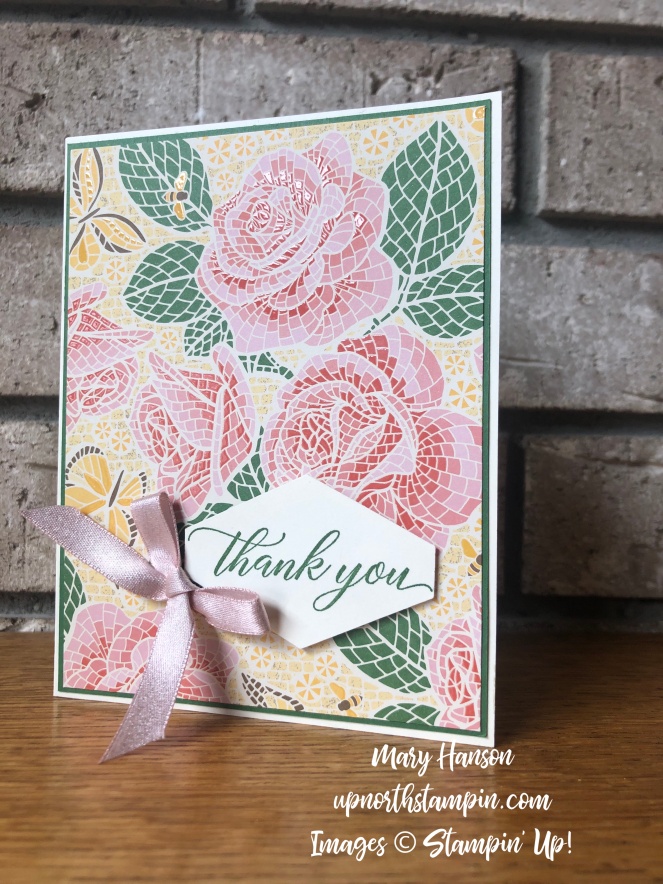 Roses 2 - Mosaic Mood Specialty Designer Series Paper - Mary Hanson - Up North Stampin' - Stampin' Up!