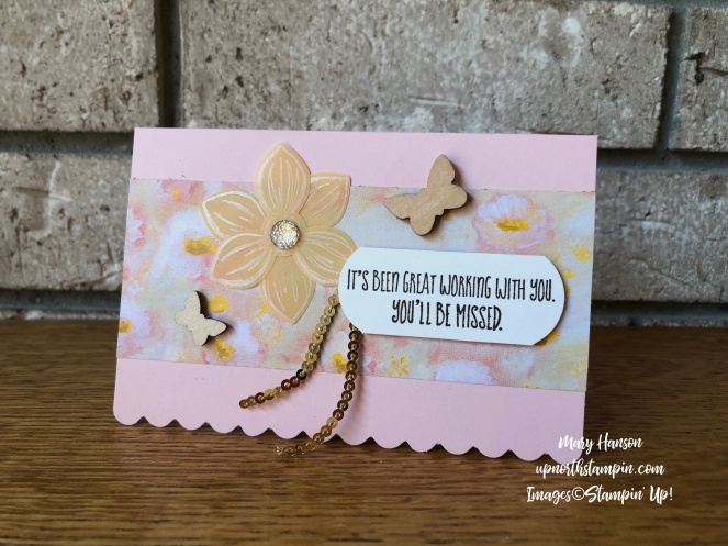 Scalloped Notecards - Perennial Essence Designer Series Paper - Welcome to the Team - Mary Hanson - Up North Stampin' - Stampin' Up!